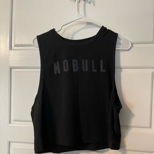 NoBull cropped black tank